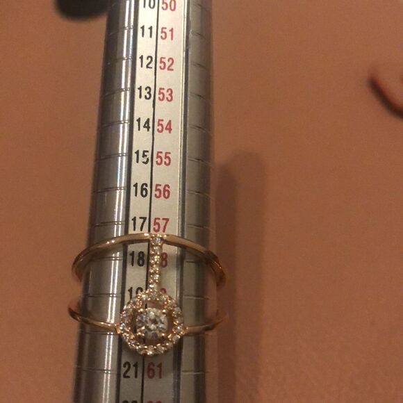 ZIRCONIA VERSATILE RING + ROSE GOLD PLATED size 7 & 8 - Picture 8 of 12